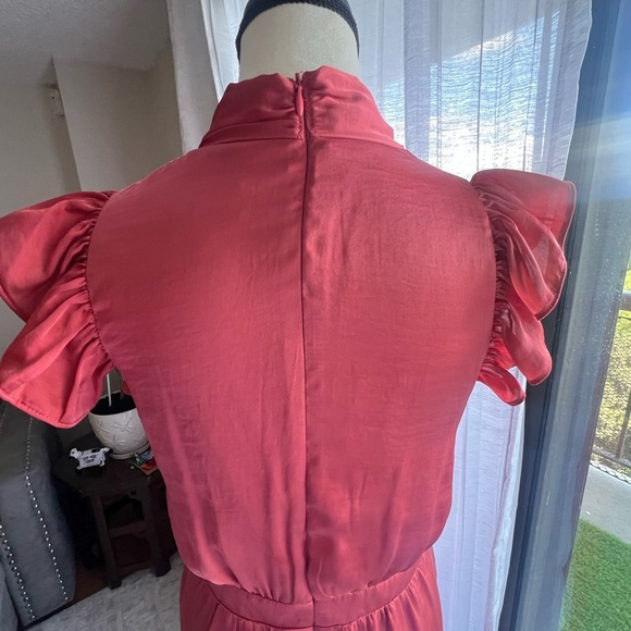 🍑Taylor Pink Midi Sundress with Flutter Sleeves🍑 - Picture 10 of 12